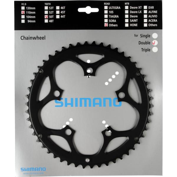 SHIMANO Kettenblatt SORA FC-R345 50 Z&auml;hne Schwarz
