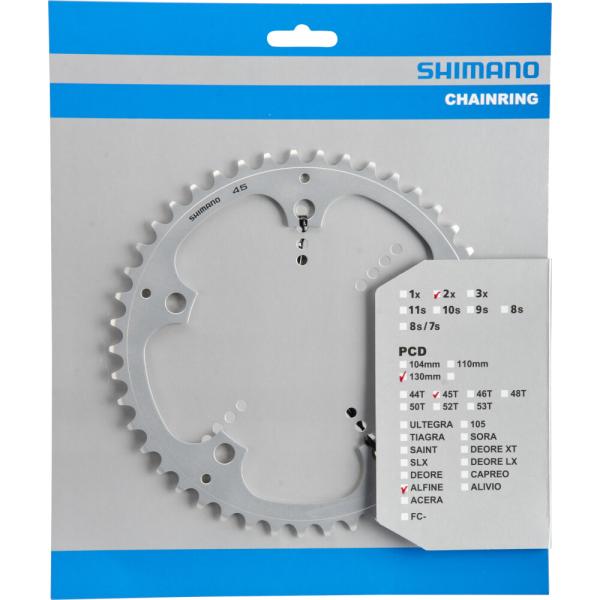 SHIMANO Kettenblatt ALFINE FC-S501 45 Z&auml;hne Silber