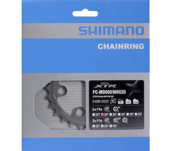 SHIMANO Kettenblatt XTR FC-M9000, FC-M9020 26 Z&auml;hne