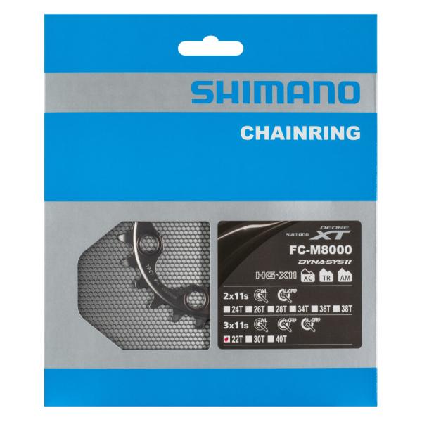 SHIMANO Kettenblatt DEORE XT FC-M8000 22 Z&auml;hne