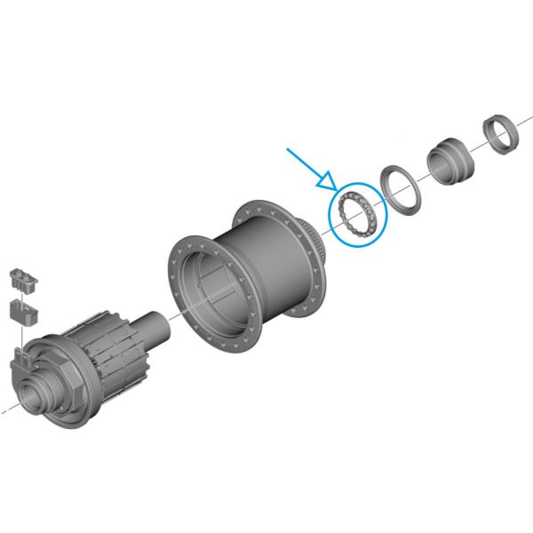 SHIMANO KUGELLAGER RING (1/8" X19) DH-UR708-3D