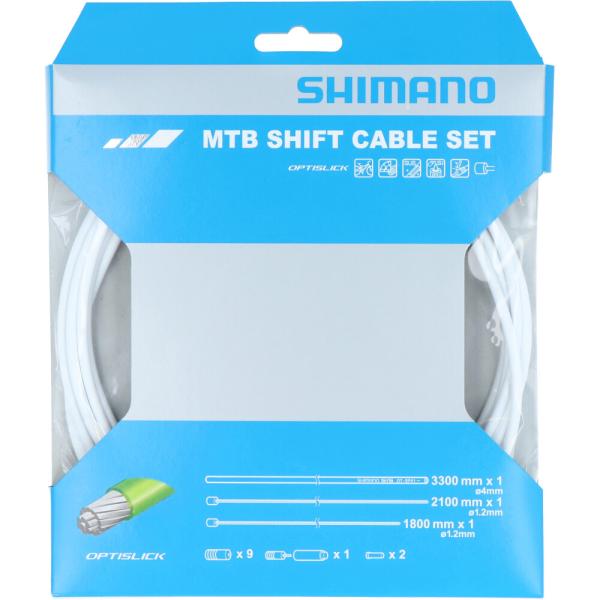 SHIMANO Schaltzug-Set MTB OPTISLICK 3300 mm Wei&szlig;