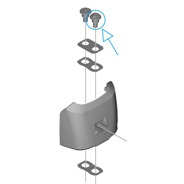 SHIMANO Hintere Befestigungsschraube (R) f&uuml;r untere Abdeckung BM-EN600