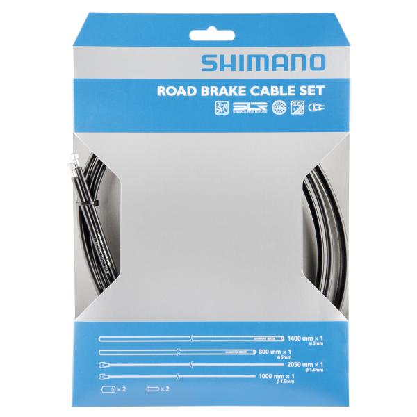 SHIMANO Bremszug-Set Road SIL-TEC beschichtet Schwarz