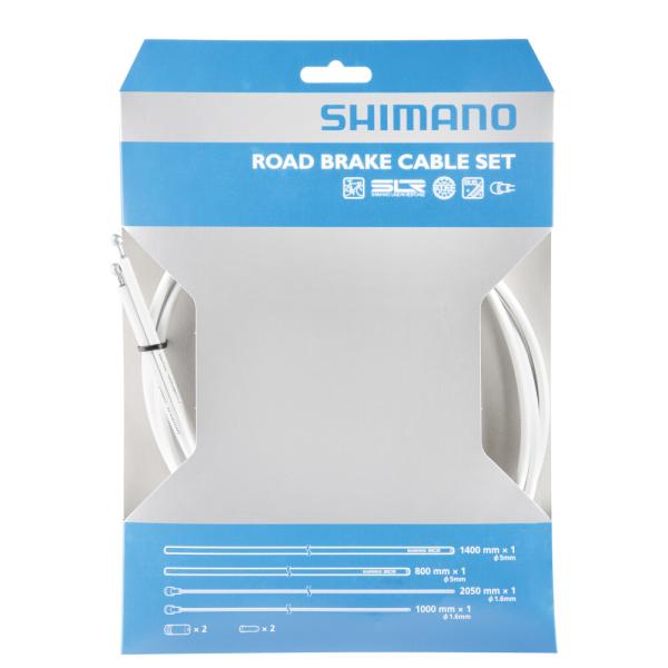 SHIMANO Bremszug-Set Road SIL-TEC beschichtet Wei&szlig;