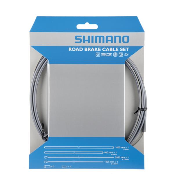 SHIMANO Bremszug-Set Road SIL-TEC beschichtet Grau