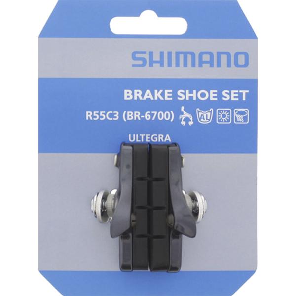 SHIMANO Bremsschuh R55C3 Cartridge BR-6700 1 Paar F&uuml;r Alufelge Grau
