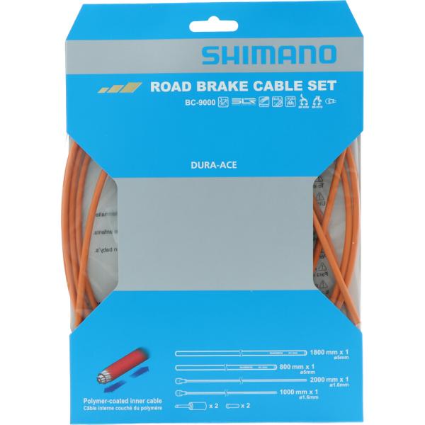 SHIMANO Bremszug-Set DURA-ACE polymerbeschichtet Orange