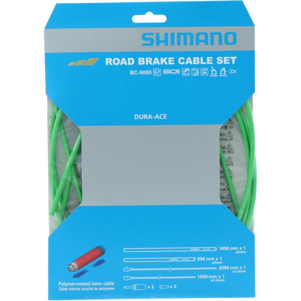 SHIMANO Bremszug-Set DURA-ACE polymerbeschichtet Gr&uuml;n