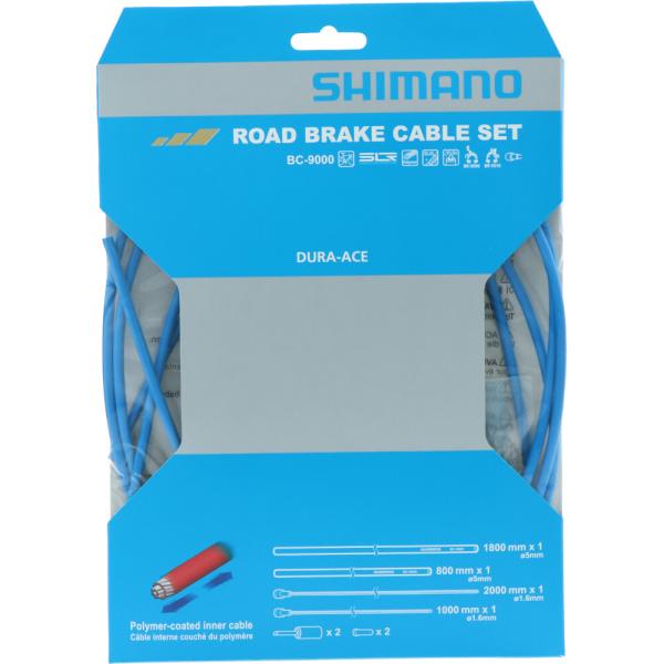 SHIMANO Bremszug-Set DURA-ACE polymerbeschichtet Blau
