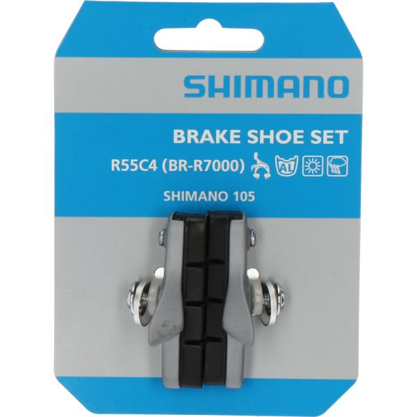 SHIMANO Bremsschuh R55C4 Cartridge BR-R7000 1 Paar F&uuml;r Alufelge Silber